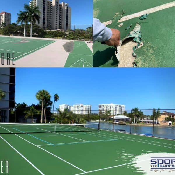 Green - repair and construction of tennis court